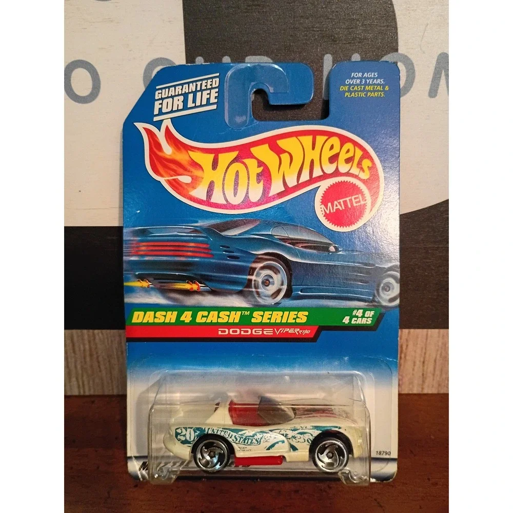 Hot‎ Wheels 1998 Dash 4 Cash Series Dodge Viper RT/10 White #784 18790 Mattel